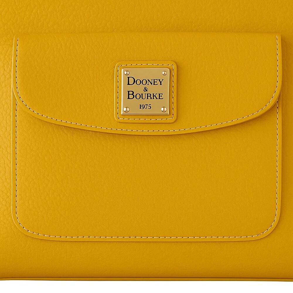 Dooney & Bourke Mustard Yellow Leather Shoulder Bag - Picture 6 of 7